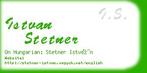 istvan stetner business card